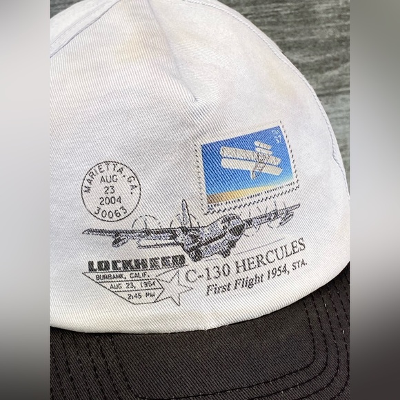 Lockheed C-130 Hercules KC Adjustable Double Snapback Trucker Hat OSFA - Picture 5 of 16